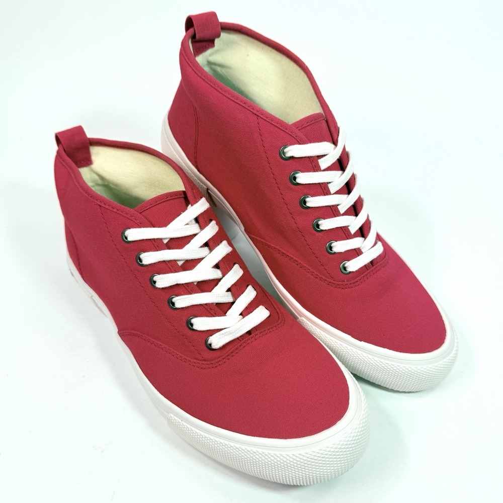 SeaVees Legend 90 High Top Sneakers Womens 11 Cherry Red Canvas 112700